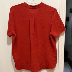 Entro Textured rust colored Blouse, Medium